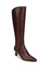 Naturalizer Deesha Knee High Dress Boots - Mahogany Brown Suede