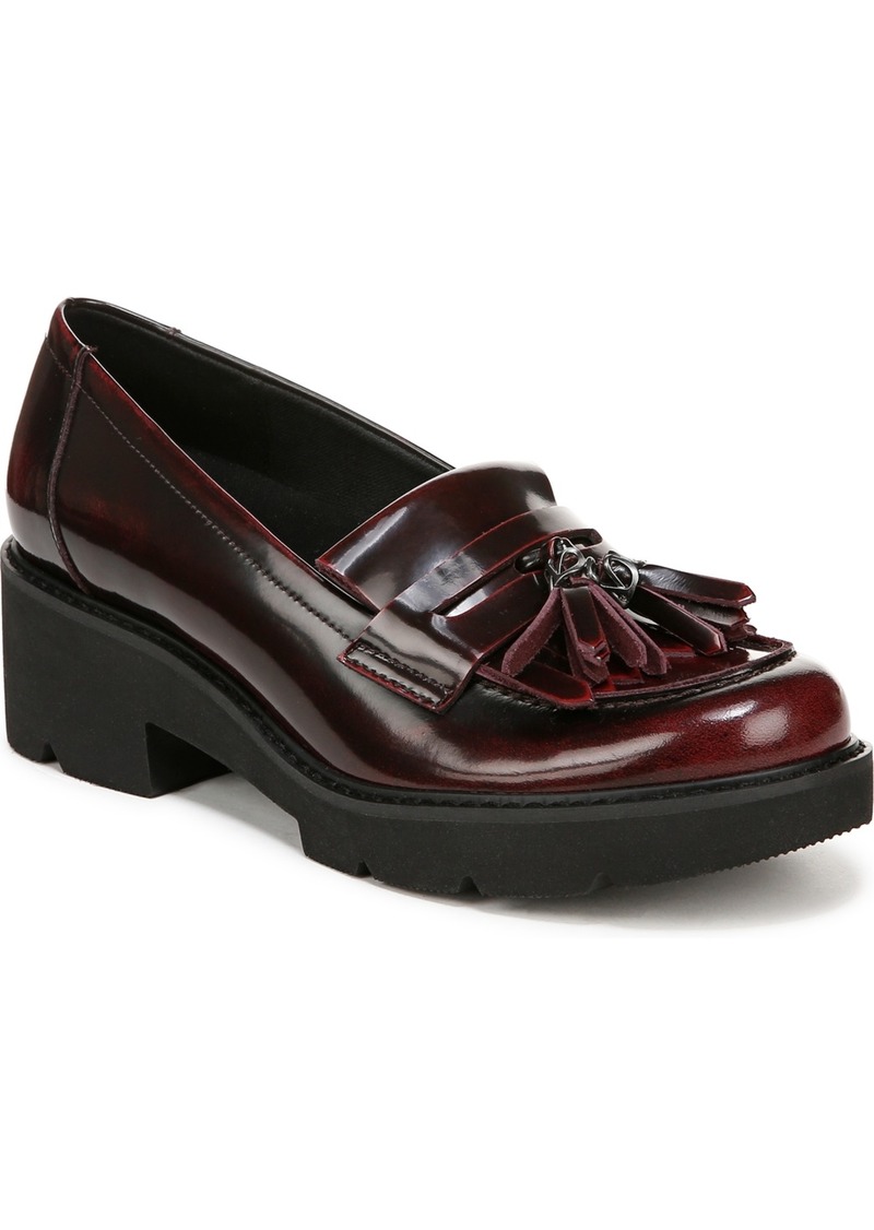 Naturalizer Desmond Kiltie Lug Sole Loafers - Cranberry Leather