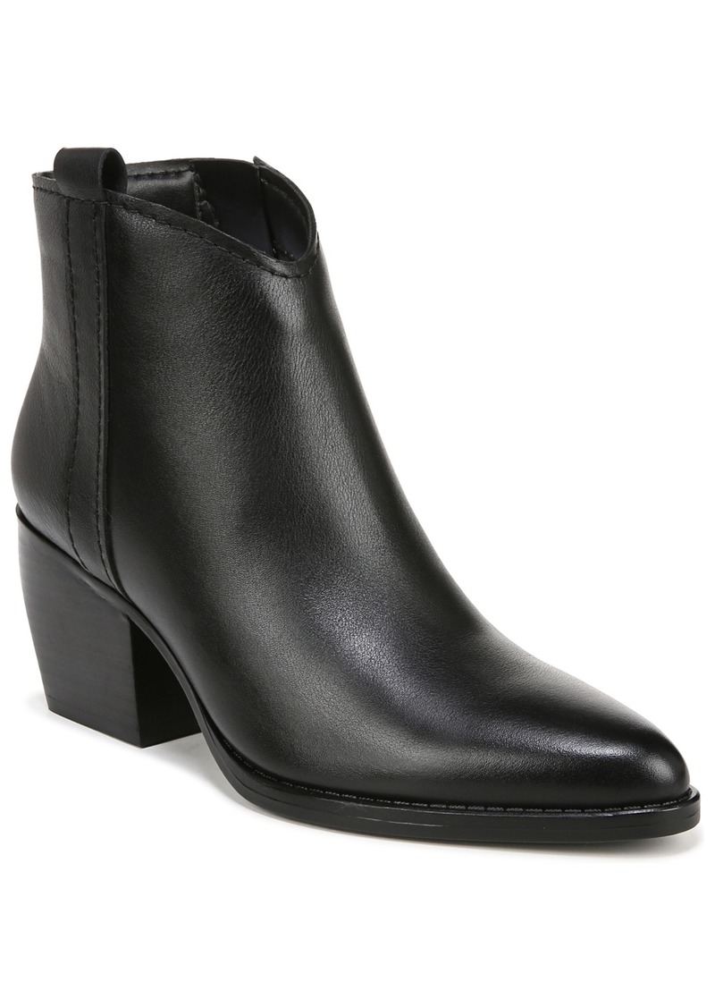 Naturalizer Fairmont Pointed Toe Western Booties - Black Leather