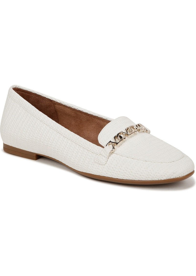 Naturalizer Jemi Chain Flats - White Woven Embossed Faux Leather
