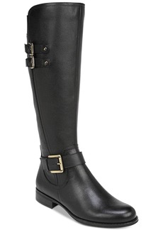 Naturalizer Jessie High Shaft Boots - Black Leather