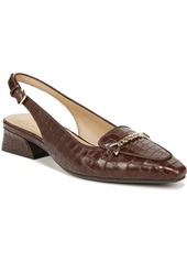 Naturalizer Lindsey Slingbacks - Brown Croco Embossed Leather