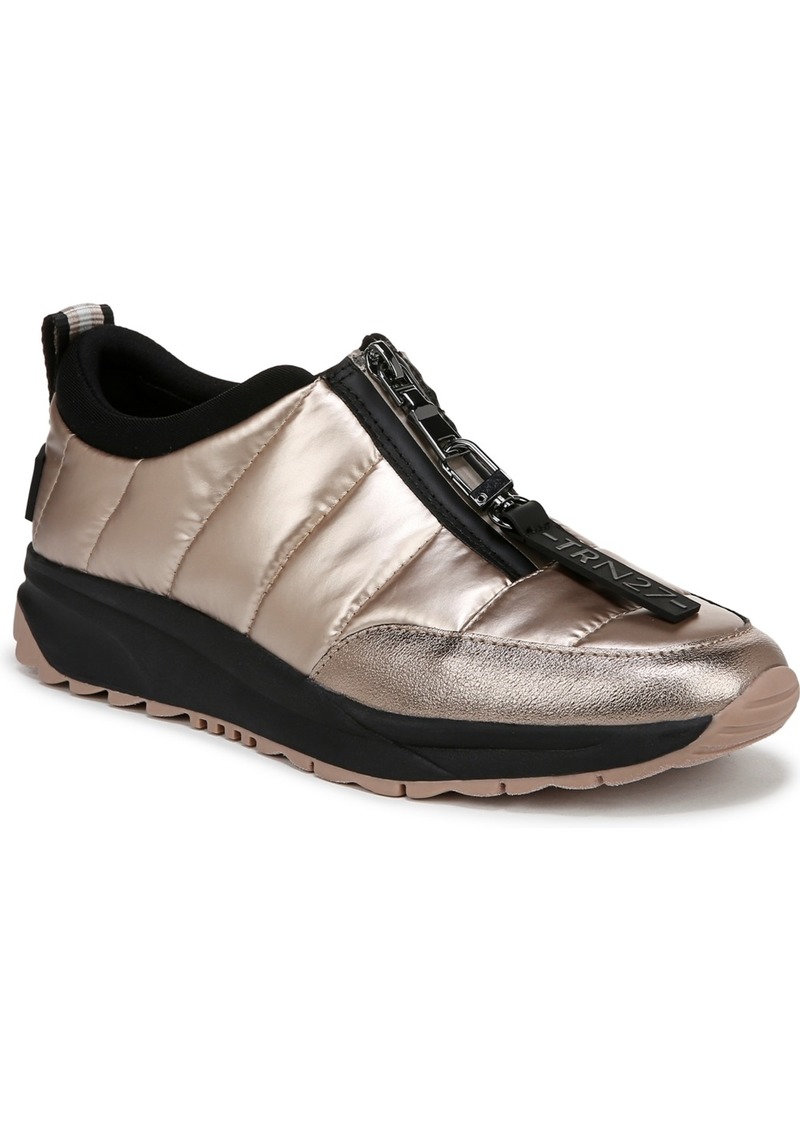 Naturalizer Low-Breakaway Front-Zip Water Resistant Platform Sneakers - Cashmere High Shine Nylon/Faux Leather