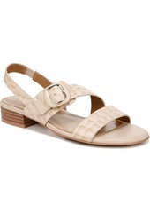 Naturalizer Meesha Slingback Sandals - Cappuccino Croco Embossed Faux Leather