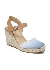 Naturalizer Phebe Espadrille Wedge Sandal in Storm Blue Leather at Nordstrom