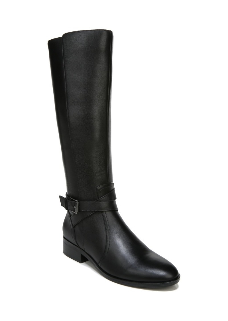 Naturalizer Women's Rena Knee High Block Heel Riding Boots - Black Leather