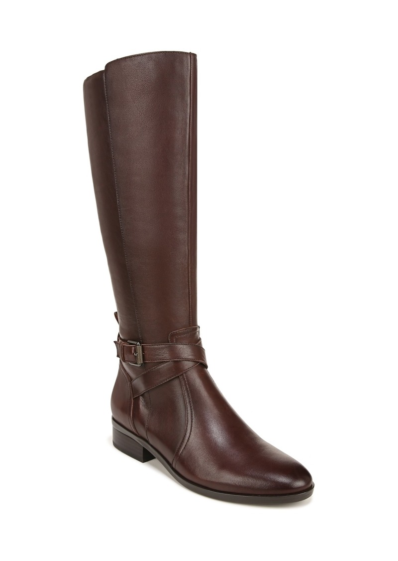 Naturalizer Rena Narrow Calf Riding Boots - Chocolate Brown Leather