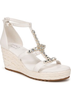 Naturalizer Serena Wedge Sandals - Warm White Faux Leather
