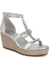 Naturalizer Serena Wedge Sandals - Warm White Faux Leather