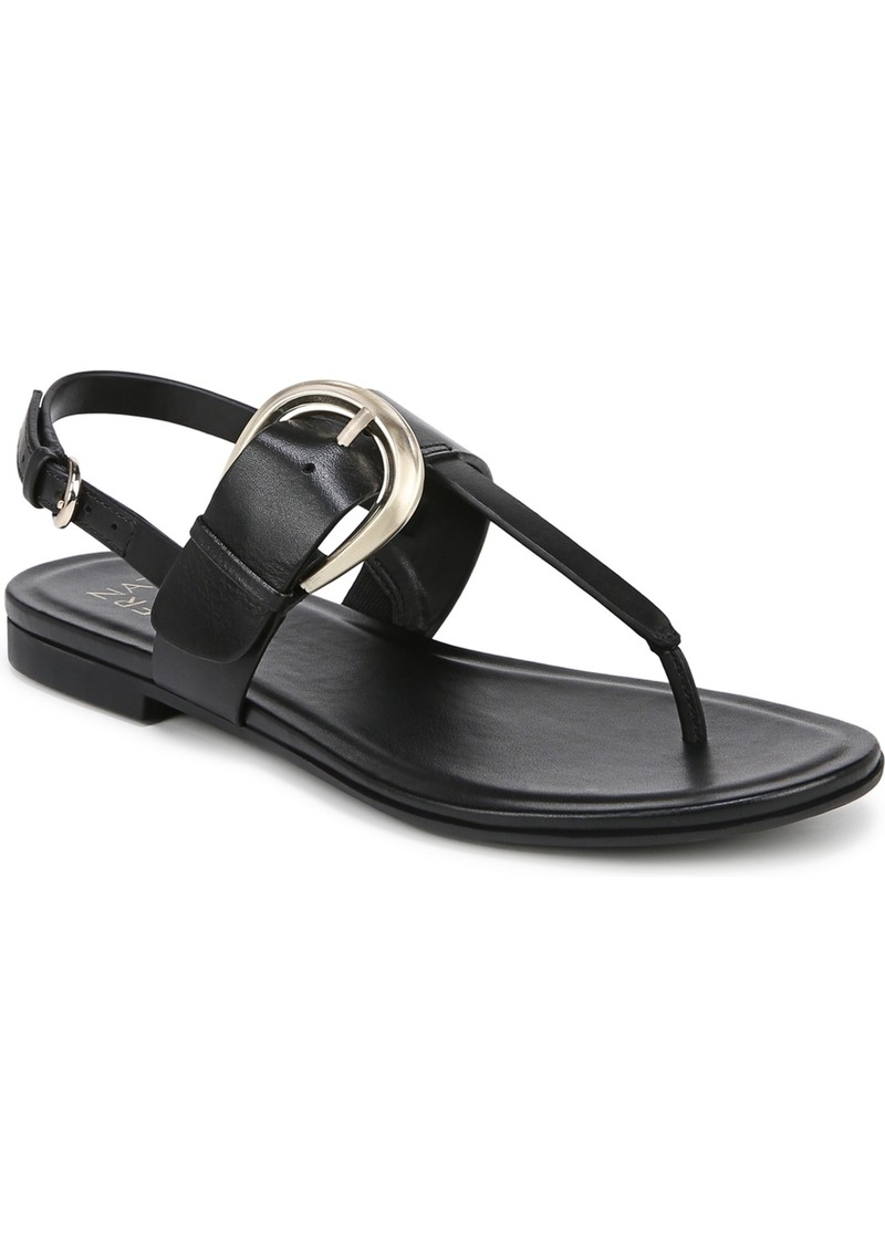 Naturalizer Taylor Flat Sandals - Black Leather