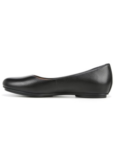 Naturalizer Womens Maxwell Round Toe Classic Slip On Ballet Flats Black Leather  M