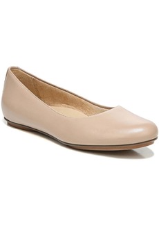 Naturalizer Womens Maxwell Round Toe Comfortable Classic Slip On Ballet Flats Opal Beige Leather