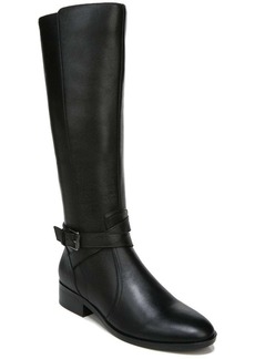 Naturalizer Womens Rena Knee High Riding Boot Black Leather Wide Calf 7.5 W