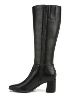 Naturalizer Womens Waylon Square Toe Knee High Boot Black Textured Wide Calf 7.5 W