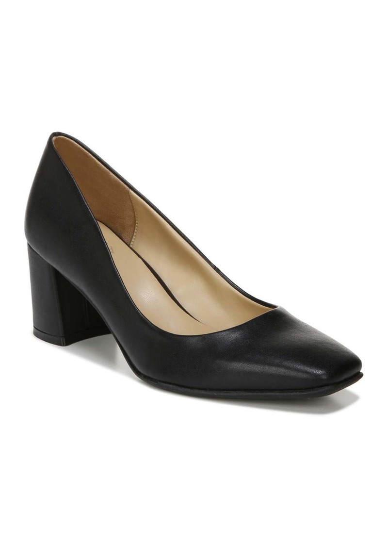 Naturalizer Warner Square Toe Pump - Wide Width Available in Black Smooth at Nordstrom Rack