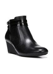 Naturalizer 'Nikole' Wedge Bootie in Black Leather at Nordstrom