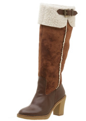 Naughty Monkey Women's Snug L Up Boot with Stacked Heel