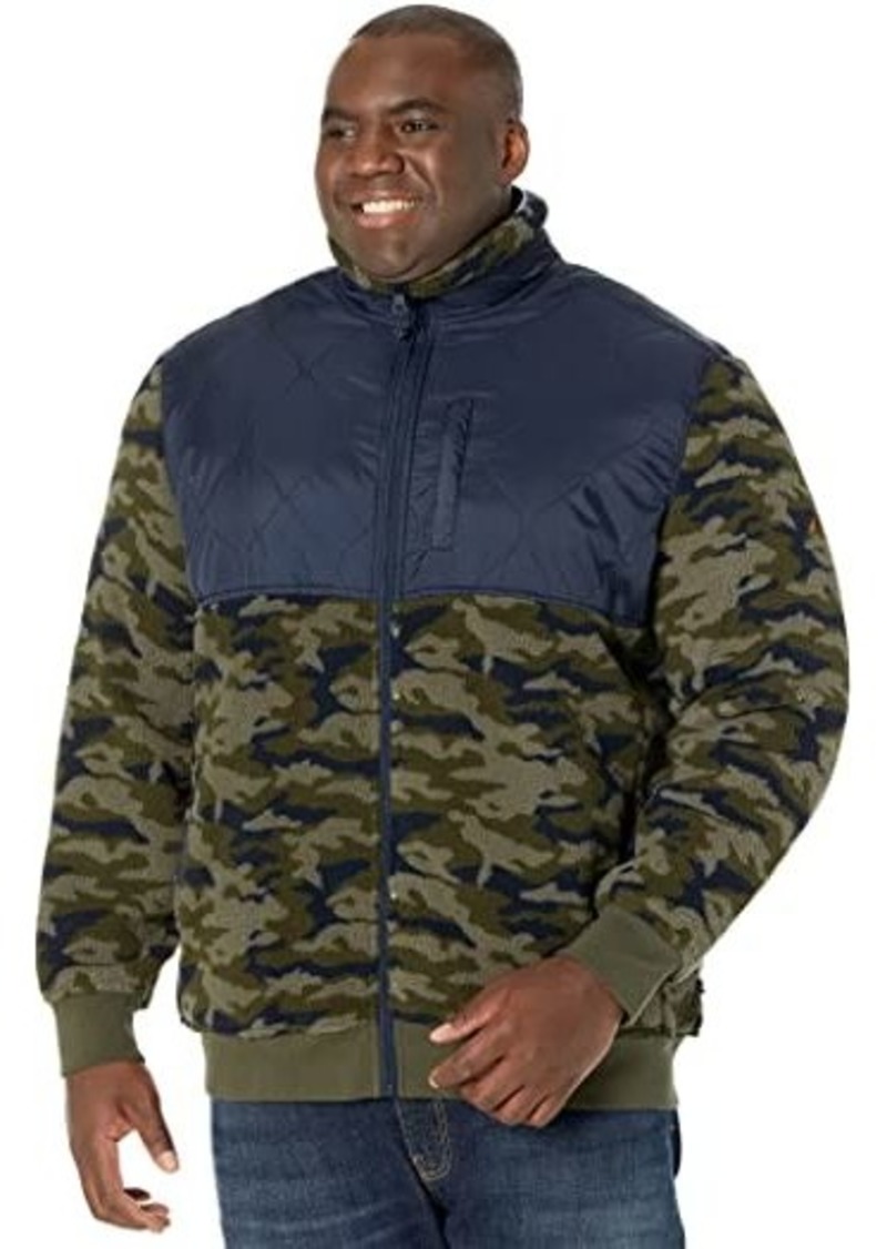 Nautica Big & Tall Quilted Camouflage Sherpa Fleece