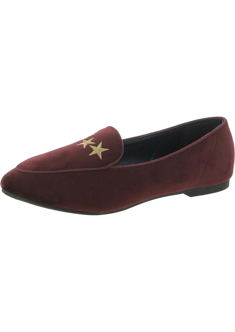 Nautica Campamil Womens Velvet Embroidered Loafers