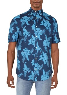 Nautica Mens Cotton Floral Button-Down Shirt