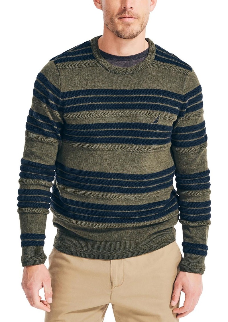 Nautica Mens Knit Cotton Crewneck Sweater