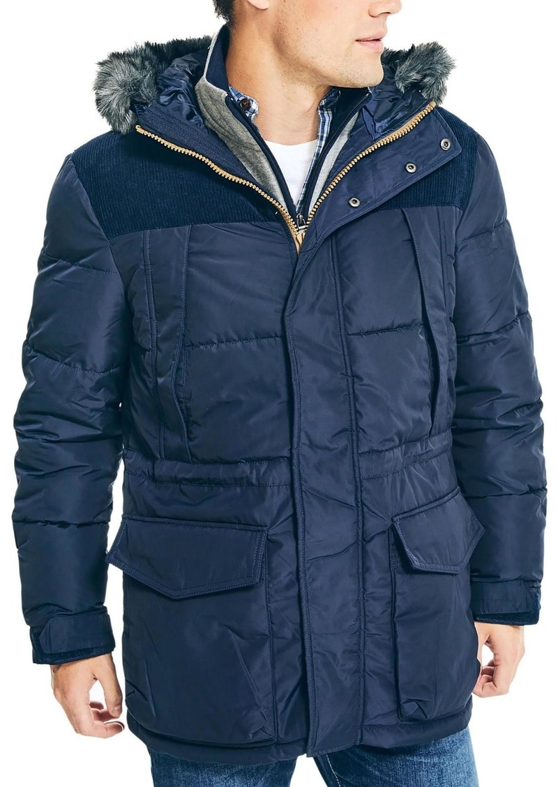 Nautica Mens Winter Lightweight Parka Coat