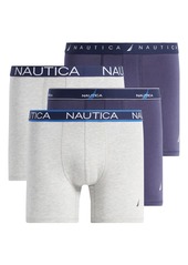 Nautica 4-Pack Assorted Stretch Cotton Boxer Briefs in Blue/Blue/alaskan Blue at Nordstrom Rack