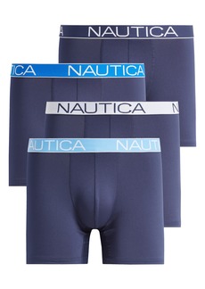 Nautica 4-Pack Micro Boxer Briefs in Peacoat W/Assorted Waistbands at Nordstrom Rack