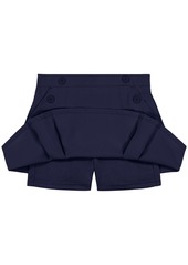 Nautica Big Girls Uniform Button Pockets Elastic Waist Scooter Skorts - Khaki