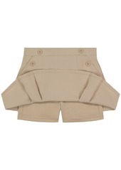 Nautica Big Girls Uniform Button Pockets Elastic Waist Scooter Skorts - Khaki