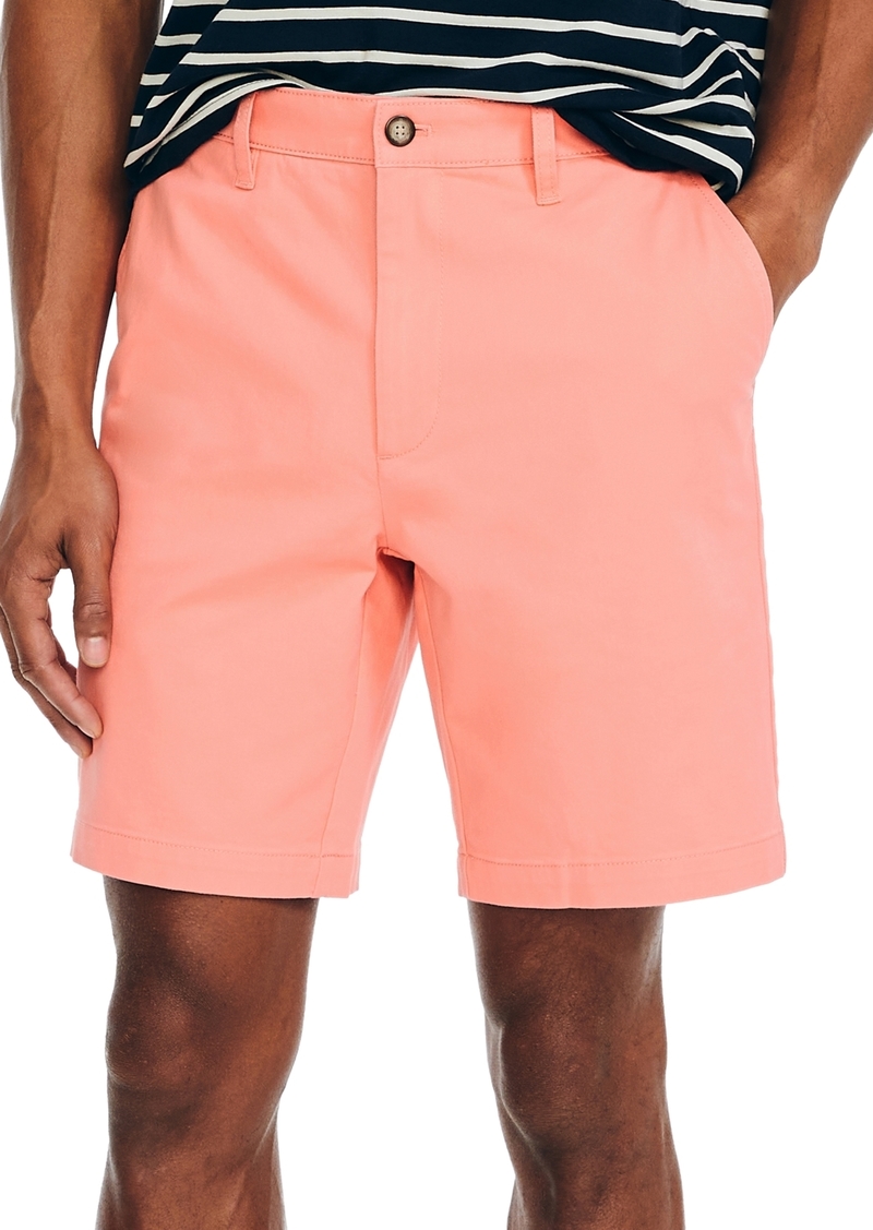 "Nautica Classic-Fit 8.5"" Stretch Chino Flat-Front Deck Short - Pale Coral"