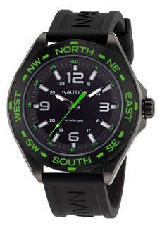 Nautica Clearwater Beach Recycled Silicone 3-Hand Watch