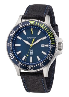 Nautica Cocoa Beach Solar-Powered Canvas 3-Hand Watch