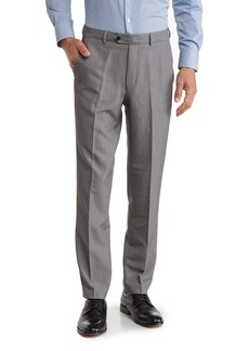 Nautica Flat Front Solid Trousers in Light Gray at Nordstrom Rack