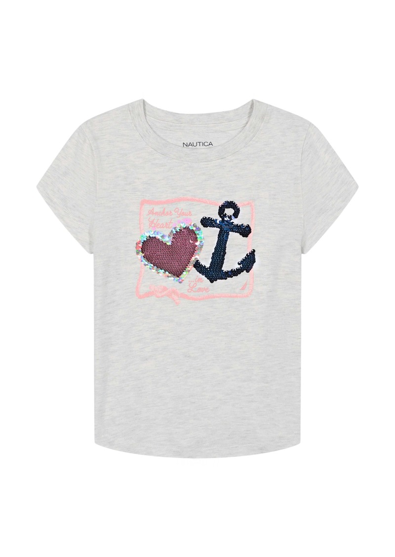 Nautica Girls' Anchor Heart T-Shirt (7-16)