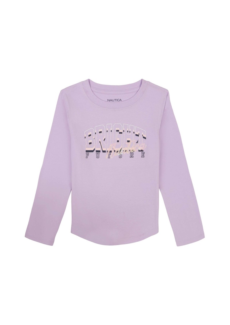 Nautica Girls' Bright Future Sequin Long Sleeve T-Shirt (7-16)