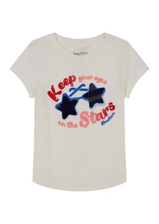 Nautica Girls' Eyes On The Stars T-Shirt (7-16)