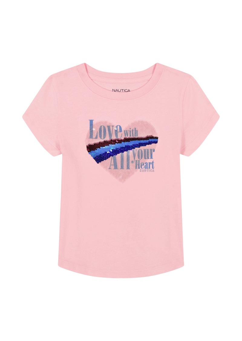 Nautica Girls' Love With All Your Heart T-Shirt (7-16)