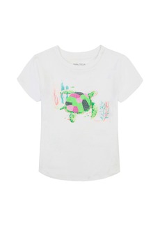 Nautica Girls' Patchwork Turtle T-Shirt (7-16)