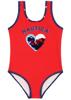 Nautica Girls' Sequin Art Swimsuit (7-16)