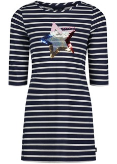 Nautica Girls Stripes And Sequins Dress (7-16)