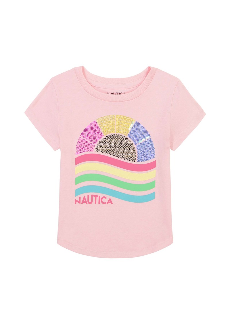 Nautica Girls' Sunset Wave T-Shirt (7-16)