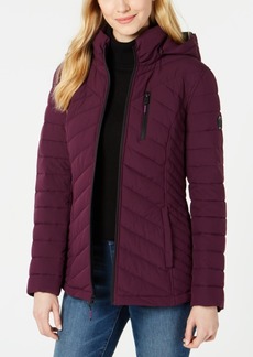 nautica packable hooded puffer coat