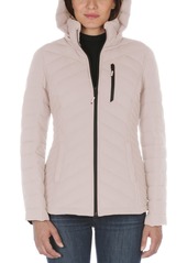 Nautica Women's Hooded Stretch Packable Puffer Coat, Created for Macy's
