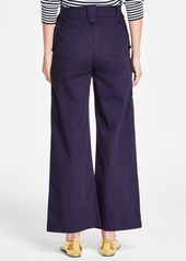 Nautica Jeans Women's Solid Wide-Leg Sailor Pants - Night Sky