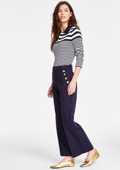 Nautica Jeans Women's Solid Wide-Leg Sailor Pants - Night Sky