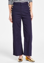 Nautica Jeans Women's Solid Wide-Leg Sailor Pants - Night Sky