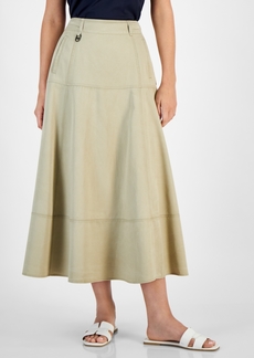 Nautica Jeans Women's Twill A-Line Midi Skirt - Rope