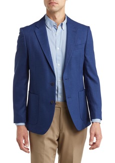 Nautica Jensen Tailored Fit Solid Notch Lapel Active Stretch Sport Coat in Navy at Nordstrom Rack