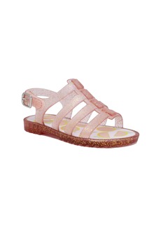 Nautica Kids' Glitter Jelly Sandal in Clear/Pink/Gold at Nordstrom Rack